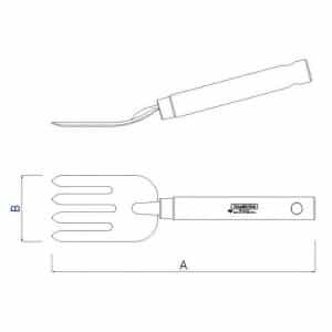 garfo para afofar terra com cabo de madeira tramontina 2